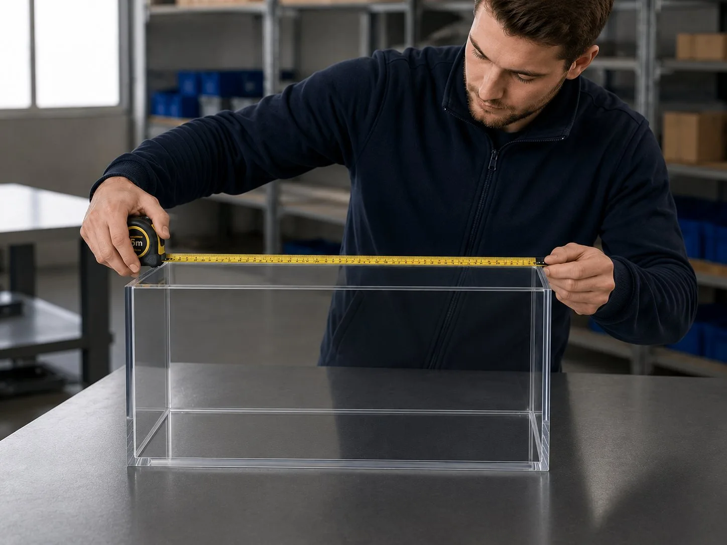 100 % Endkontrolle & Qualitätsprüfung 100 % Endkontrolle & Qualitätsprüfung — Qualitätskontrolle & Verpackung bei H&S Kunststofftechnik