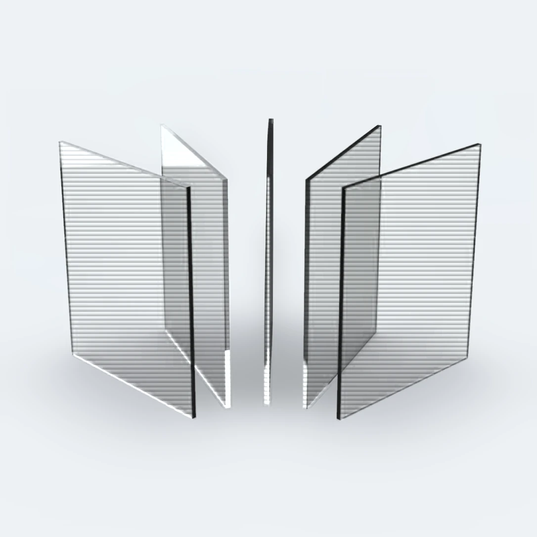 PLEXIGLAS® Textures farblos Rippe 0A000 R – Rippenstruktur