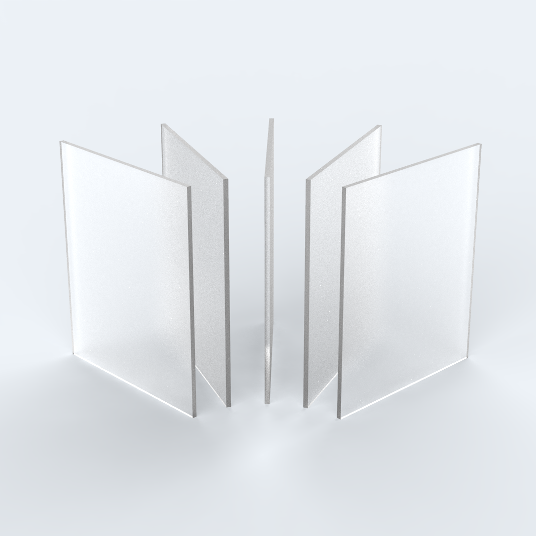Acrylglas GS 3 mm einseitig satiniert farblos