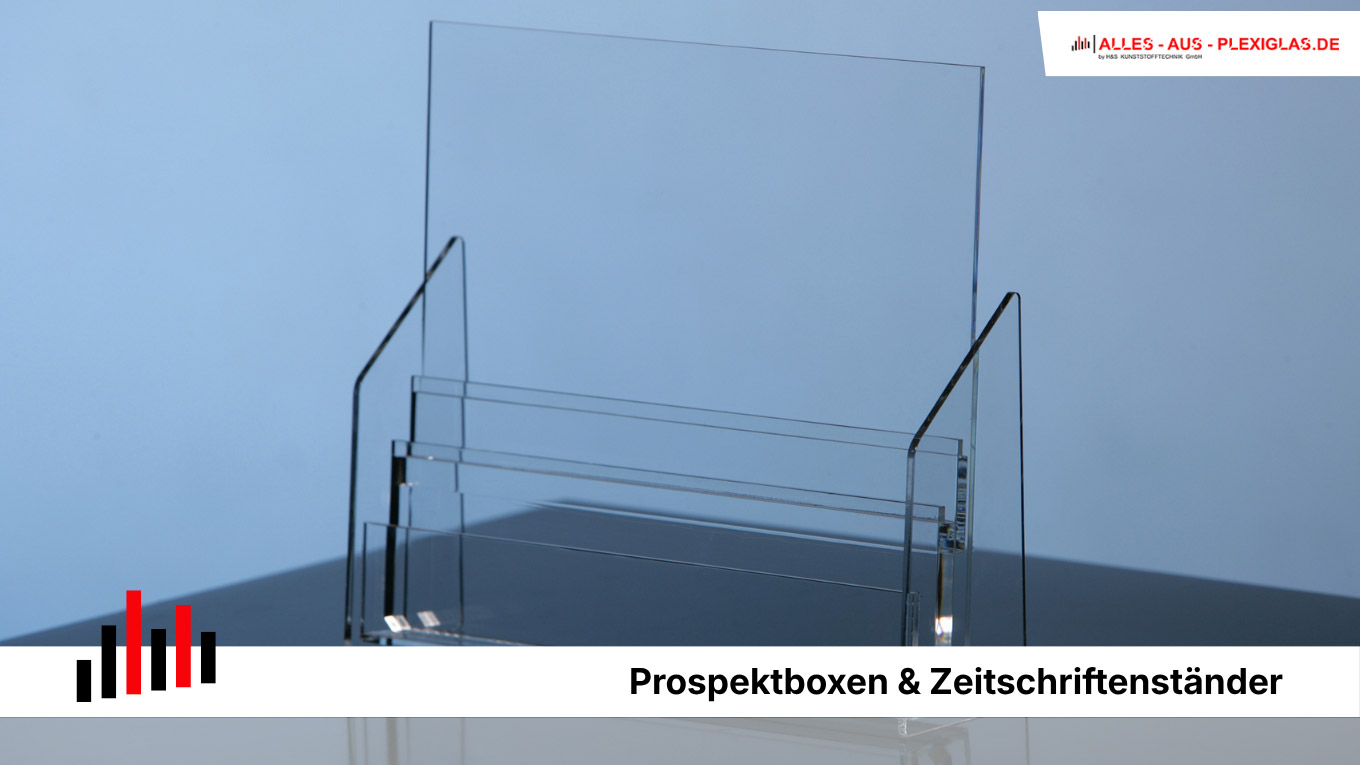 Zeitschriftenständer und Prospektboxen aus PLEXIGLAS®