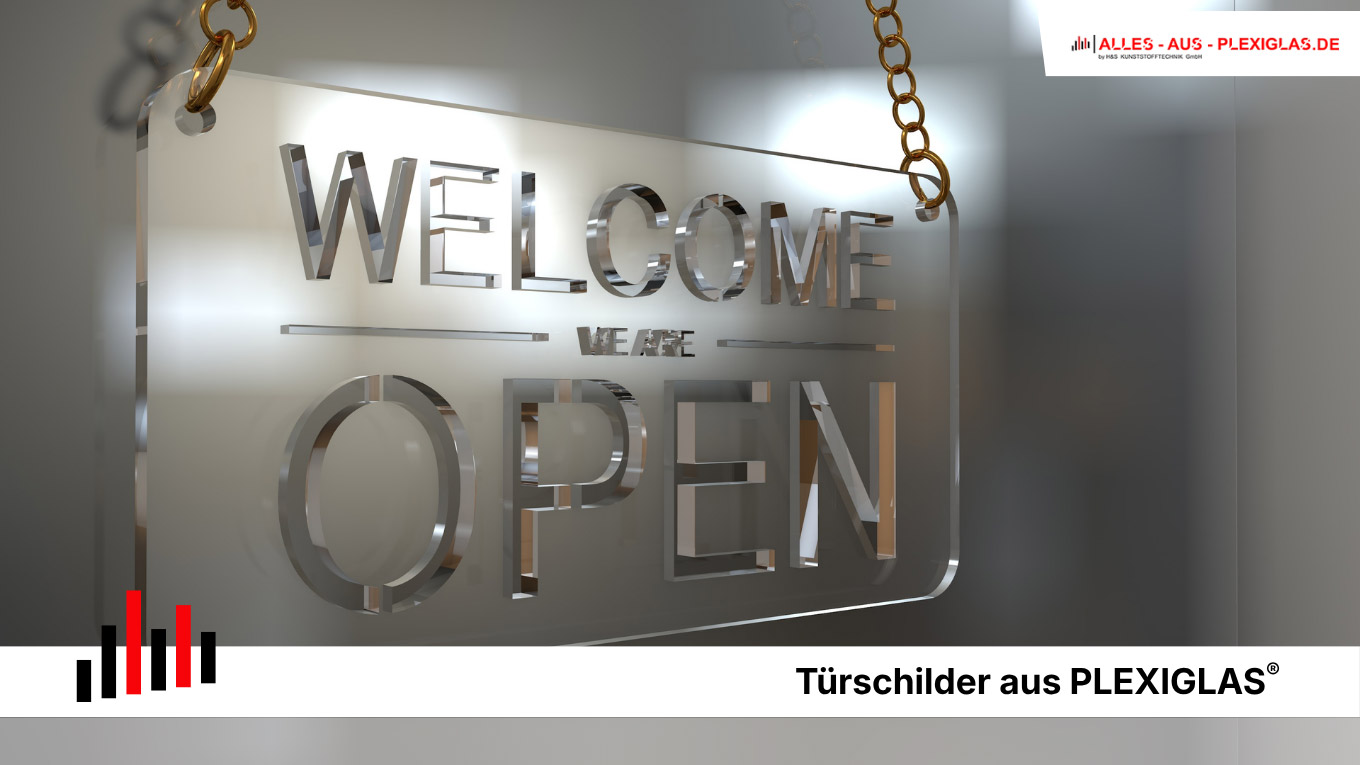 PLEXIGLAS® für modern Türschilder: edel und modern